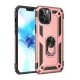 Apple iPhone 12 Pro Max Kılıf Sofya Yüzüklü Silikon Kapak - Rose