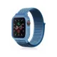 Apple Watch 38mm Hasırlı Cırtcırtlı Kasalı Kordon - Mavi