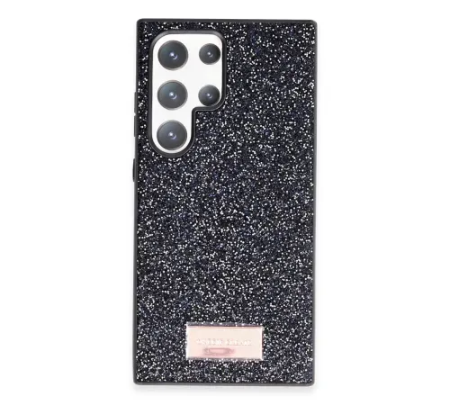 Samsung Galaxy S23 Ultra Bright Simli Kapak - Siyah