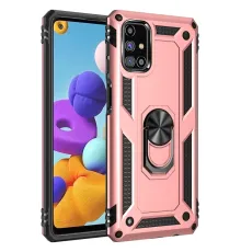Samsung Galaxy M31S Kılıf Sofya Yüzüklü Silikon Kapak - Rose