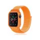 Apple Watch 42mm Hasırlı Cırtcırtlı Kasalı Kordon - Turuncu