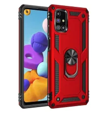 Samsung Galaxy M31S Kılıf Sofya Yüzüklü Silikon Kapak - Kırmızı