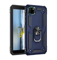 Huawei Y5P Kılıf Sofya Yüzüklü Silikon Kapak - Lacivert