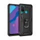 Huawei Y6P Kılıf Sofya Yüzüklü Silikon Kapak - Siyah