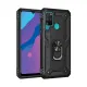 Huawei Y6P Kılıf Sofya Yüzüklü Silikon Kapak - Siyah