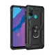 Huawei Y6P Kılıf Sofya Yüzüklü Silikon Kapak - Siyah
