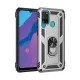 Huawei Y6P Kılıf Sofya Yüzüklü Silikon Kapak - Gümüş