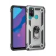 Huawei Y6P Kılıf Sofya Yüzüklü Silikon Kapak - Gümüş