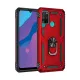 Huawei Y6P Kılıf Sofya Yüzüklü Silikon Kapak - Kırmızı