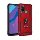 Huawei Y6P Kılıf Sofya Yüzüklü Silikon Kapak - Kırmızı