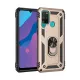 Huawei Y6P Kılıf Sofya Yüzüklü Silikon Kapak - Gold