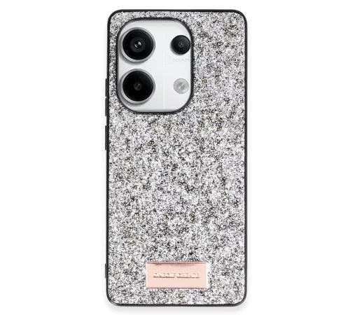Xiaomi Redmi Note 13 Pro 4G Bright Simli Kapak - Gümüş