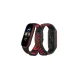 Xiaomi Mi Band 6 Spor Delikli Kordon - Siyah-Kırmızı