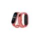 Xiaomi Mi Band 6 Spor Delikli Kordon - Kırmızı-Beyaz