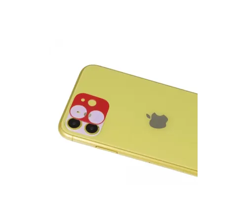 Apple iPhone 11 Rainbow Kamera Lens Koruma Cam - Kırmızı