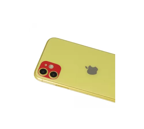 Apple iPhone 11 Rainbow Kamera Lens Koruma Cam - Kırmızı
