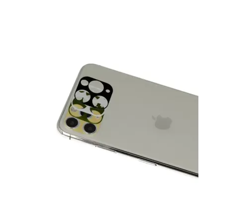 Apple iPhone 11 Pro Max Rainbow Kamera Lens Koruma Cam - Gold