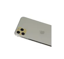 Apple iPhone 11 Pro Max Rainbow Kamera Lens Koruma Cam - Gold