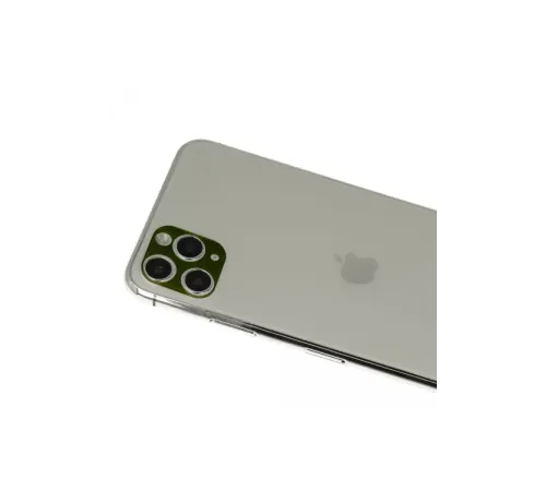 Apple iPhone 11 Pro Max Rainbow Kamera Lens Koruma Cam - Yeşil