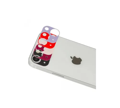 Apple iPhone 13 Rainbow Kamera Lens Koruma Cam - Kırmızı
