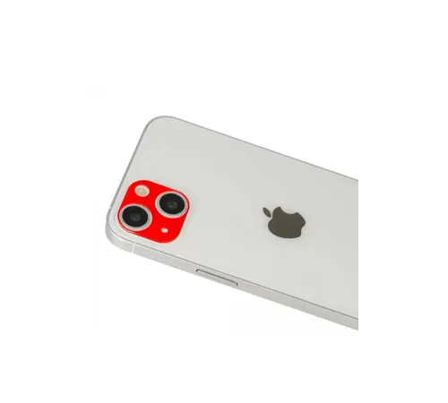 Apple iPhone 13 Rainbow Kamera Lens Koruma Cam - Kırmızı