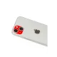 Apple iPhone 13 Rainbow Kamera Lens Koruma Cam - Kırmızı