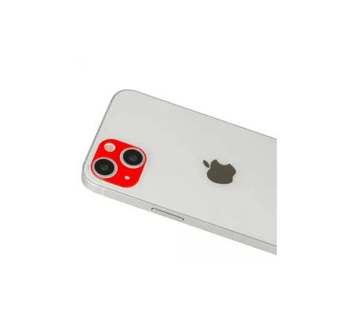 Apple iPhone 13 Rainbow Kamera Lens Koruma Cam - Kırmızı