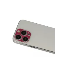 Apple iPhone 13 Pro Max Rainbow Kamera Lens Koruma Cam - Koyu Kırmızı