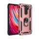 Xiaomi Redmi Note 8 Pro Kılıf Sofya Yüzüklü Silikon Kapak - Rose