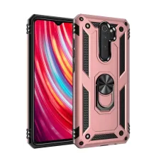 Xiaomi Redmi Note 8 Pro Kılıf Sofya Yüzüklü Silikon Kapak - Rose