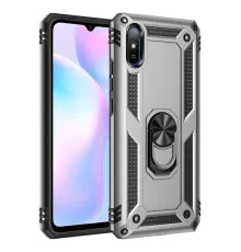 Xiaomi Redmi 9A Kılıf Sofya Yüzüklü Silikon Kapak - Gümüş