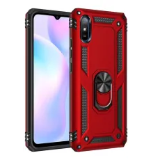 Xiaomi Redmi 9A Kılıf Sofya Yüzüklü Silikon Kapak - Kırmızı
