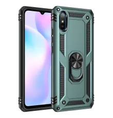 Xiaomi Redmi 9A Kılıf Sofya Yüzüklü Silikon Kapak - Yeşil