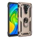 Xiaomi Redmi Note 9 Kılıf Sofya Yüzüklü Silikon Kapak - Gold