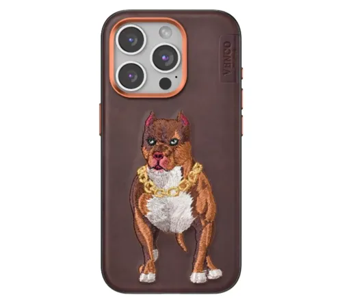 Apple iPhone 14 Pro Max Perma Desenli Kapak - Kahverengi
