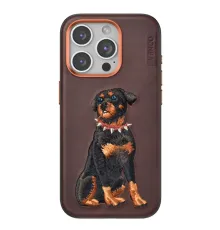 Apple iPhone 15 Pro Perma Desenli Kapak - Koyu Kahve