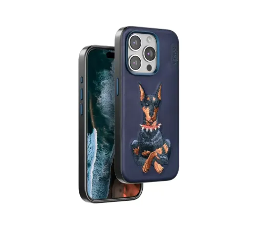 Apple iPhone 15 Pro Max Perma Desenli Kapak - Lacivert