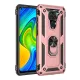 Xiaomi Redmi Note 9 Kılıf Sofya Yüzüklü Silikon Kapak - Rose