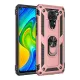 Xiaomi Redmi Note 9 Kılıf Sofya Yüzüklü Silikon Kapak - Rose
