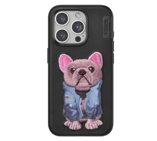 Apple iPhone 15 Pro Max Cute Desenli Kapak - Siyah
