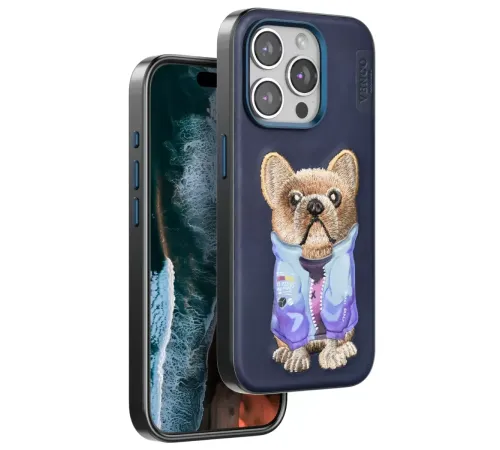 Apple iPhone 15 Pro Max Cute Desenli Kapak - Lacivert