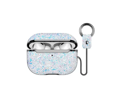 Apple Airpods 2 (2.nesil) Bright Simli Airpods Kapak - Gümüş
