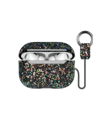 Apple Airpods Pro 2 (2.nesil) Bright Simli Airpods Kapak - Siyah