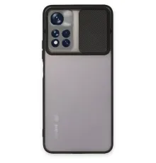 Xiaomi Redmi Note 11T Kılıf Palm Buzlu Kamera Sürgülü Silikon - Siyah