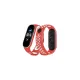 Xiaomi Mi Band 4 Spor Delikli Kordon - Kırmızı-Beyaz