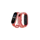 Xiaomi Mi Band 4 Spor Delikli Kordon - Kırmızı-Beyaz