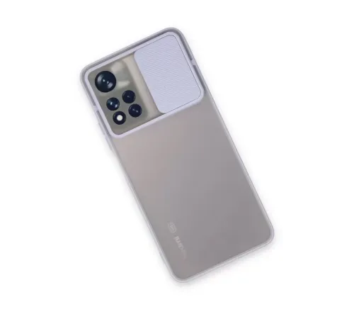 Xiaomi Redmi Note 11T Kılıf Palm Buzlu Kamera Sürgülü Silikon - Lila