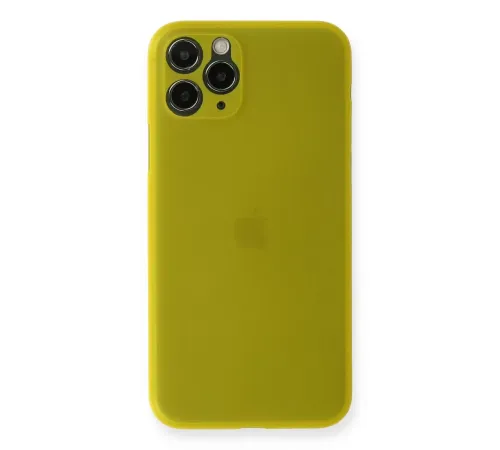 Apple iPhone 11 Pro Kılıf PP Ultra İnce Kapak - Sarı