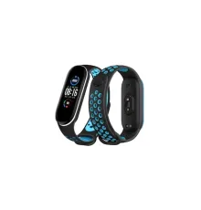 Xiaomi Mi Band 4 Spor Delikli Kordon - Siyah-Turkuaz