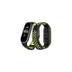 Xiaomi Mi Band 4 Spor Delikli Kordon - Siyah-Yeşil-Beyaz